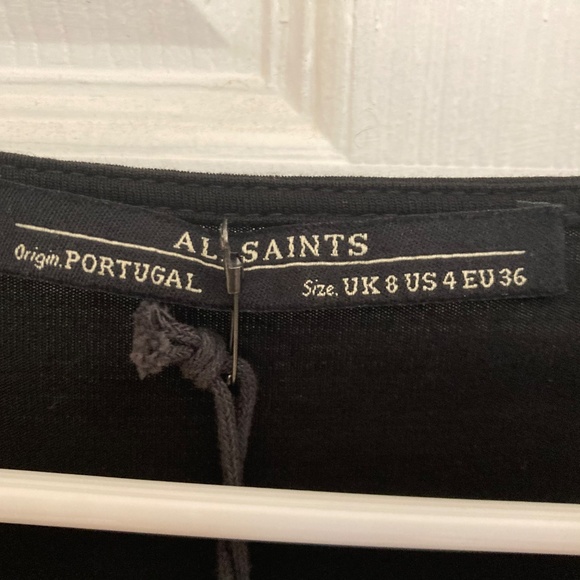 All Saints Isa CI Dress US 4 Black - Picture 8 of 9
